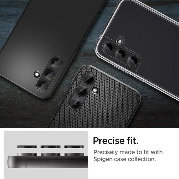 Spigen Samsung Galaxy S23 FE Kamerabeskyttelsesglas Glas.tR EZ Fit Optik Pro 2-pak Sort