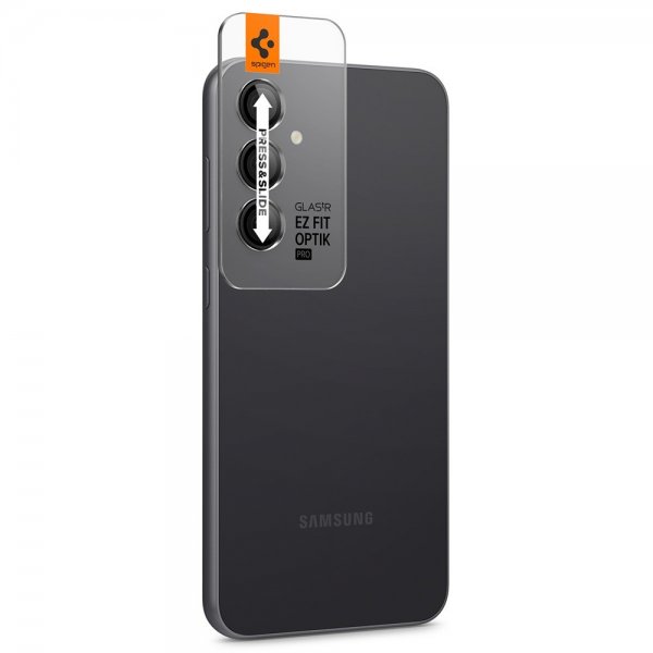Spigen Samsung Galaxy S23 FE Kamerabeskyttelsesglas Glas.tR EZ Fit Optik Pro 2-pak Sort
