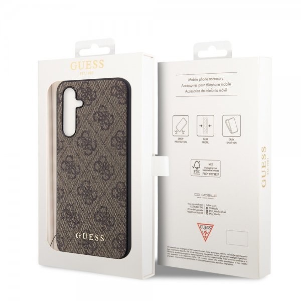 Guess Samsung Galaxy S23 FE Cover 4G Charm Brun