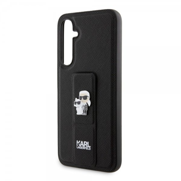 Karl Lagerfeld Samsung Galaxy S23 FE Cover Saffiano Grip Stand Sort