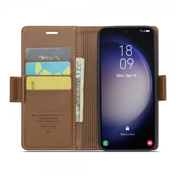 CaseMe Samsung Galaxy S23 Cover 023 Series Brun