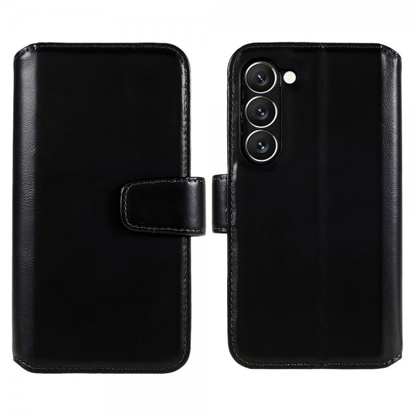 Nordic Covers Samsung Galaxy S23 Cover Essential Leather Raven Black