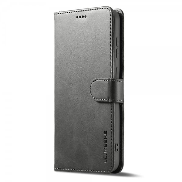 Lc.Imeeke Samsung Galaxy S23 Cover med Kortlomme og Standfunktion Grå