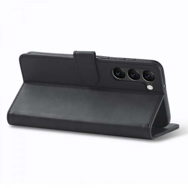 Lc.Imeeke Samsung Galaxy S23 Cover med Kortlomme og Standfunktion Sort