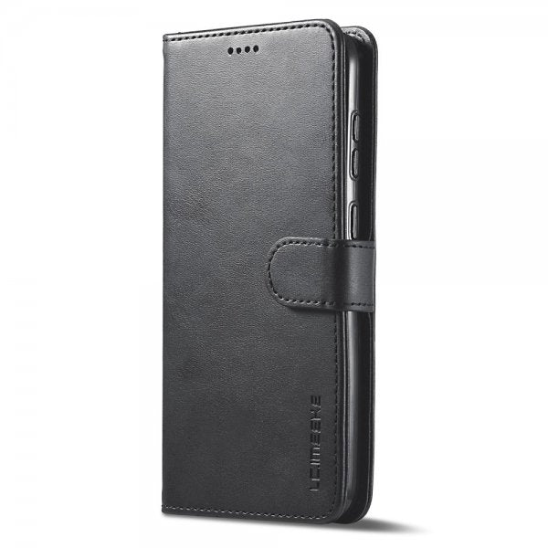 Lc.Imeeke Samsung Galaxy S23 Cover med Kortlomme og Standfunktion Sort