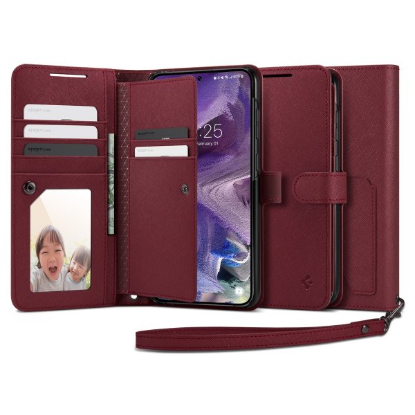 Spigen Samsung Galaxy S23 Cover Wallet S Plus Burgundy