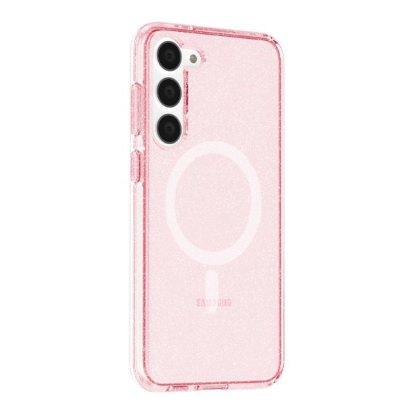 Samsung Galaxy S23 Cover Glitter MagSafe Rosa