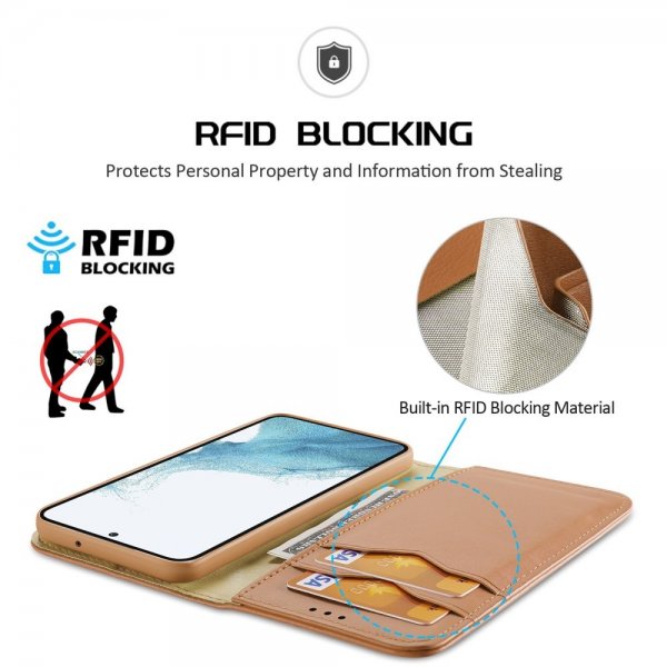 Dux Ducis Samsung Galaxy S23 Plus Cover Hivo Series Brun