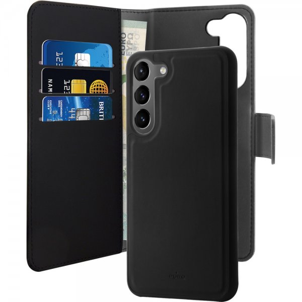 Puro Samsung Galaxy S23 Plus Cover Wallet Detachable 2 i 1 Sort
