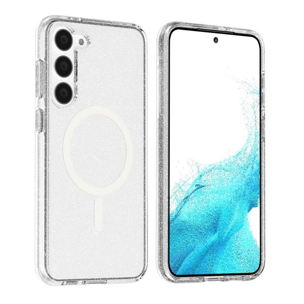 Samsung Galaxy S23 Plus Cover Glitter MagSafe Transparent