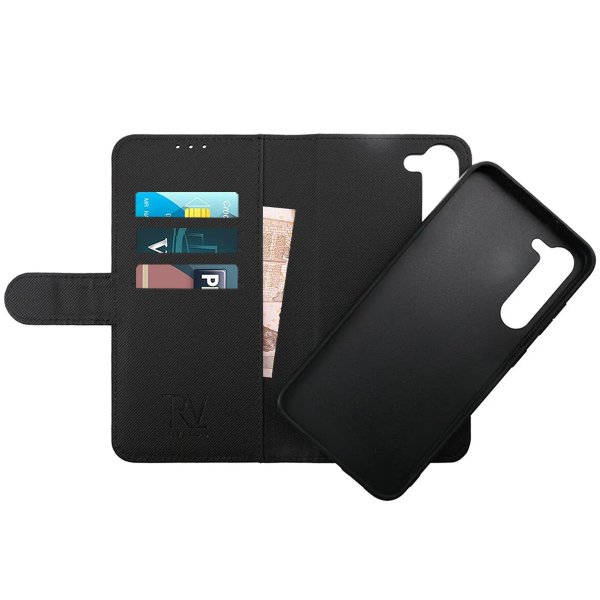 Rvelon Samsung Galaxy S23 Plus Cover Magnetisk Aftageligt Etui Sort