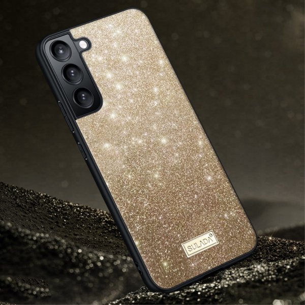 Samsung Galaxy S23 Plus Cover Glitter Guld