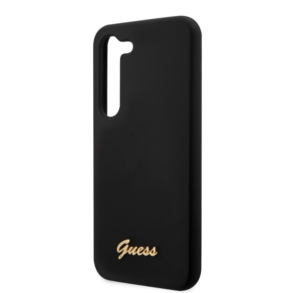 Guess Samsung Galaxy S23 Plus Cover Liquid Silicone Metal Logo Sort