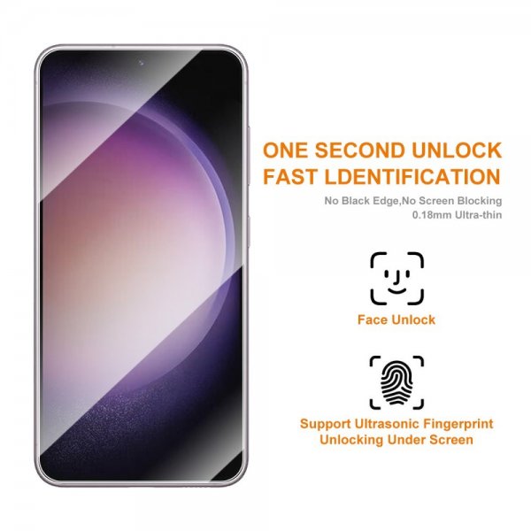 Enkay Samsung Galaxy S23 Plus Cover med Skærmbeskyttelse Lædertekstur Rosa