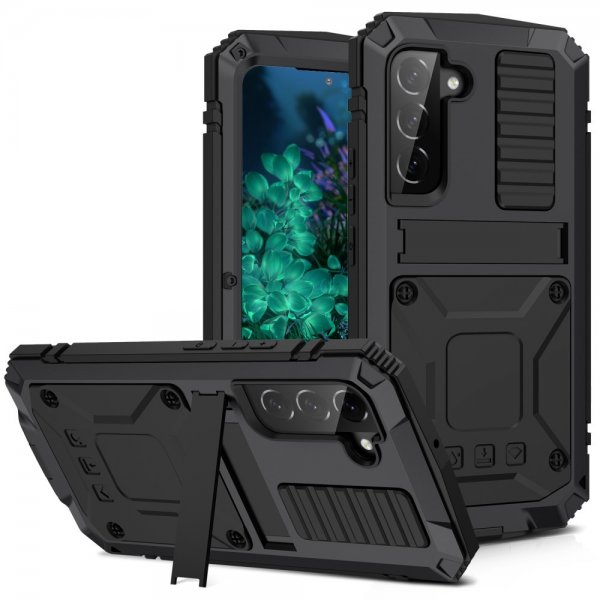 R-JUST Samsung Galaxy S23 Plus Cover Metal Stødsikkert Sort