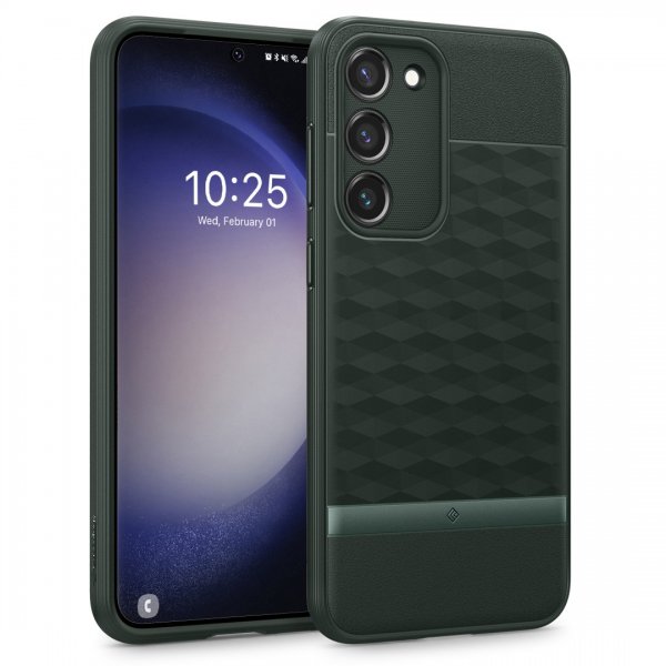 Caseology Samsung Galaxy S23 Plus Cover Parallax Midnight Green