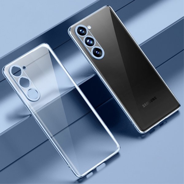Samsung Galaxy S23 Plus Cover Forgyldt Kant Lyseblå