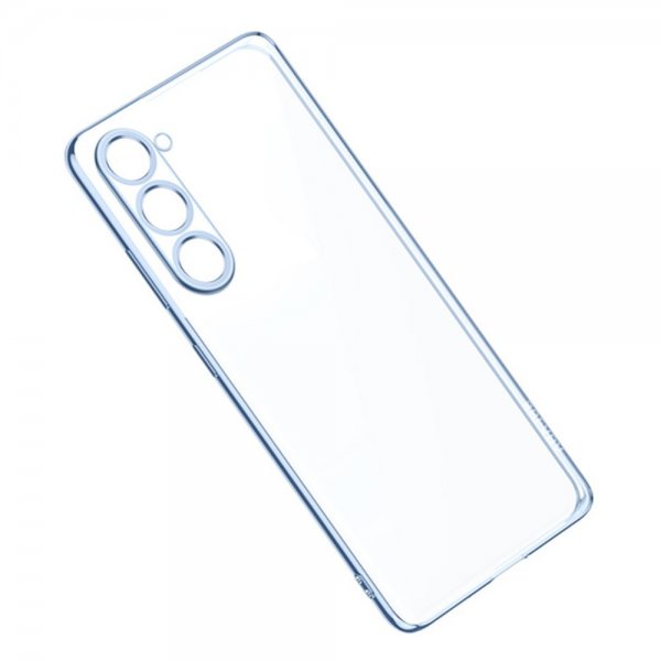 Samsung Galaxy S23 Plus Cover Forgyldt Kant Lyseblå