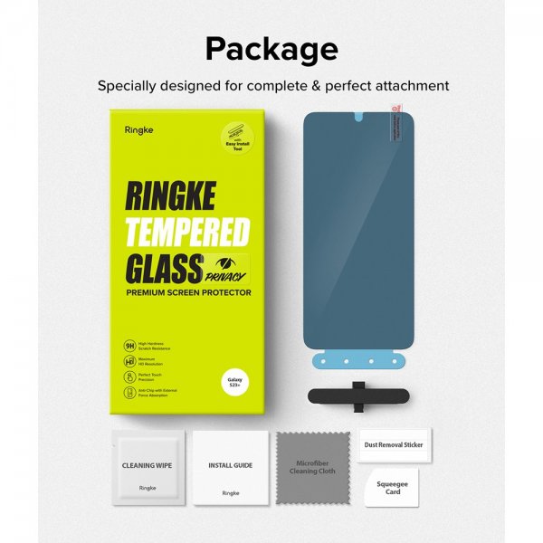 Ringke Samsung Galaxy S23 Plus Skærmbeskyttelse Privacy Glass