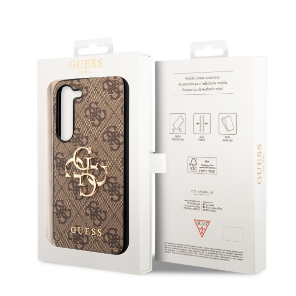 Guess Samsung Galaxy S23 Cover 4G Logo Brun