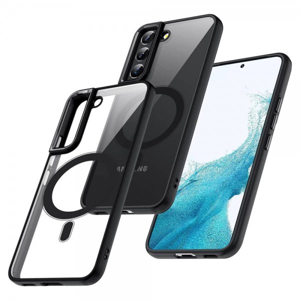 Samsung Galaxy S23 Cover Farvet Kant MagSafe Sort