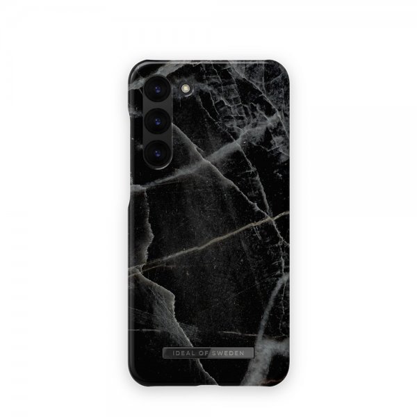 Ideal of Sweden Samsung Galaxy S23 Cover Fashion Case Black Thunder Marble