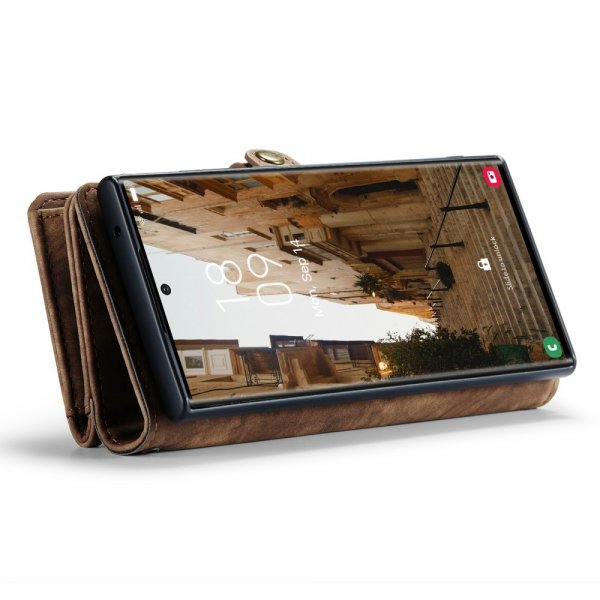 CaseMe Samsung Galaxy S23 Ultra Cover 008 Series Aftageligt Cover Brun