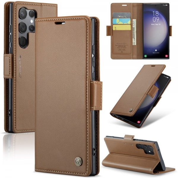 CaseMe Samsung Galaxy S23 Ultra Etui 023 Series Brun