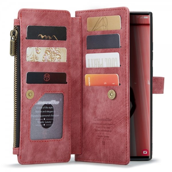 CaseMe Samsung Galaxy S23 Ultra Cover C30 Series Rød