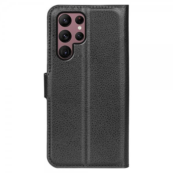Nordic Covers Samsung Galaxy S23 Ultra Etui Litchi Raven Black