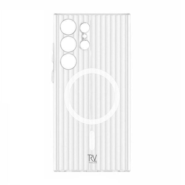 Rvelon Samsung Galaxy S23 Ultra Cover Riflet MagSafe Hvid