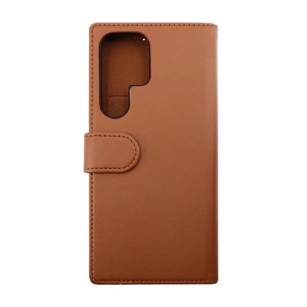 Rvelon Samsung Galaxy S23 Ultra Etui Magnetisk Aftageligt Cover Brun