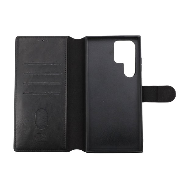 Rvelon Samsung Galaxy S23 Ultra Cover Magnetisk Aftageligt Etui Sort