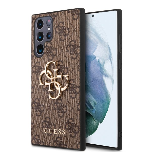 Guess Samsung Galaxy S23 Ultra Cover 4G Logo Brun