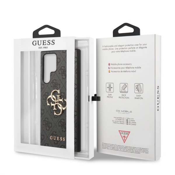 Guess Samsung Galaxy S23 Ultra Cover 4G Logo Grå