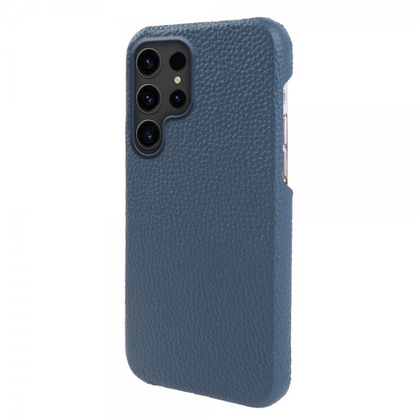 Samsung Galaxy S23 Ultra Cover Ægte Læder MagSafe Mørkeblå