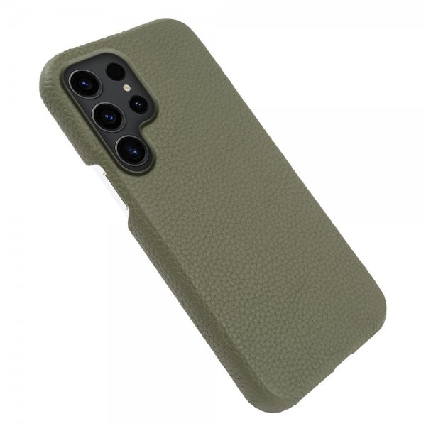 Samsung Galaxy S23 Ultra Cover Ægte Læder MagSafe Mørkegrøn