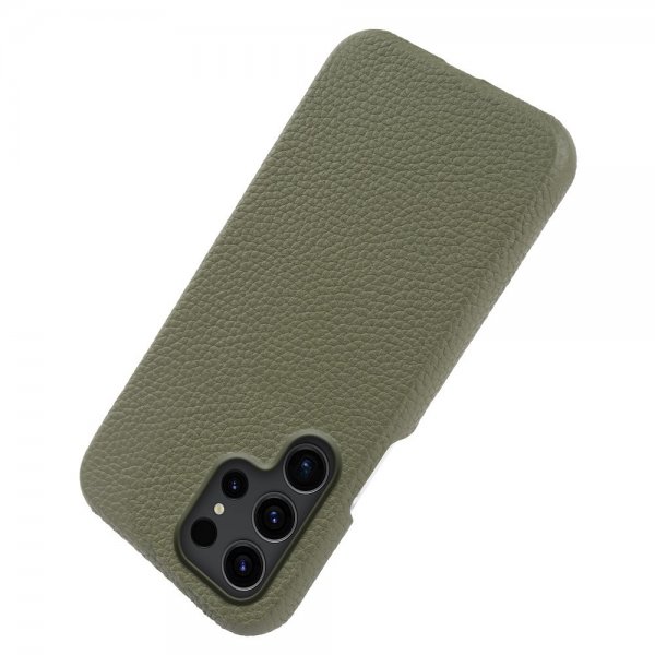Samsung Galaxy S23 Ultra Cover Ægte Læder MagSafe Mørkegrøn