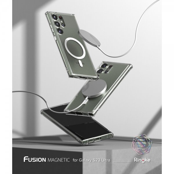 Ringke Samsung Galaxy S23 Ultra Cover Fusion Magnetic Mat Gennemsigtig