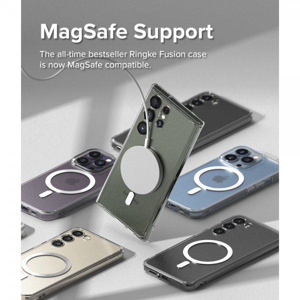 Ringke Samsung Galaxy S23 Ultra Cover Fusion Magnetic Mat Gennemsigtig