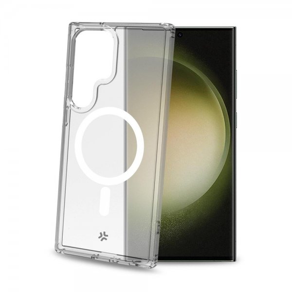 Celly Samsung Galaxy S23 Ultra Cover GELSKINMAG MagSafe Transparent