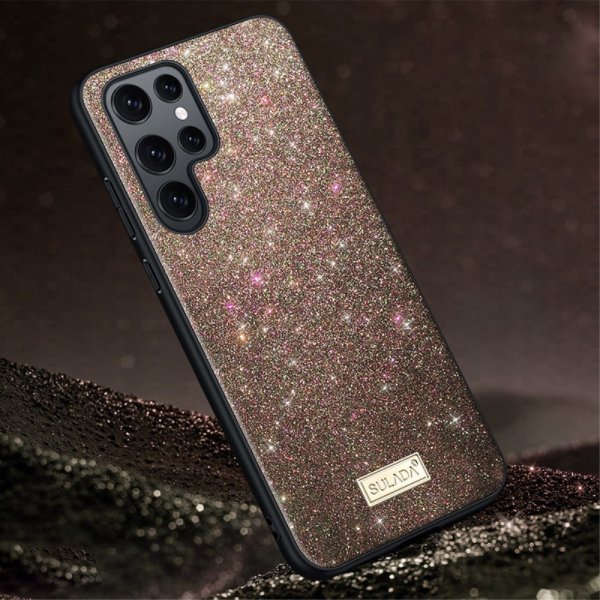 Sulada Samsung Galaxy S23 Ultra Cover Glitter Rosaguld