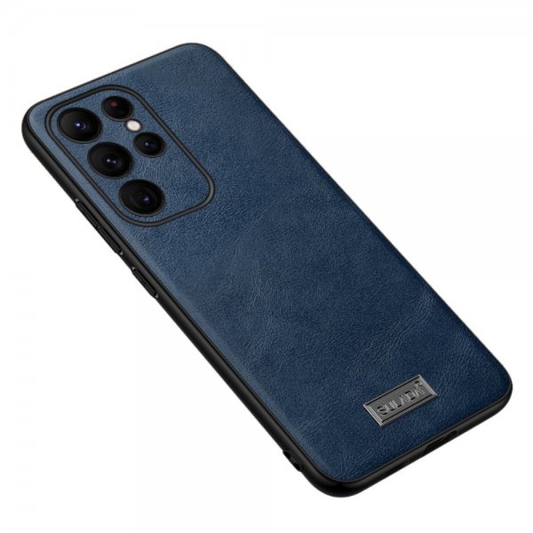 Samsung Galaxy S23 Ultra Skal Lædertekstur Blå