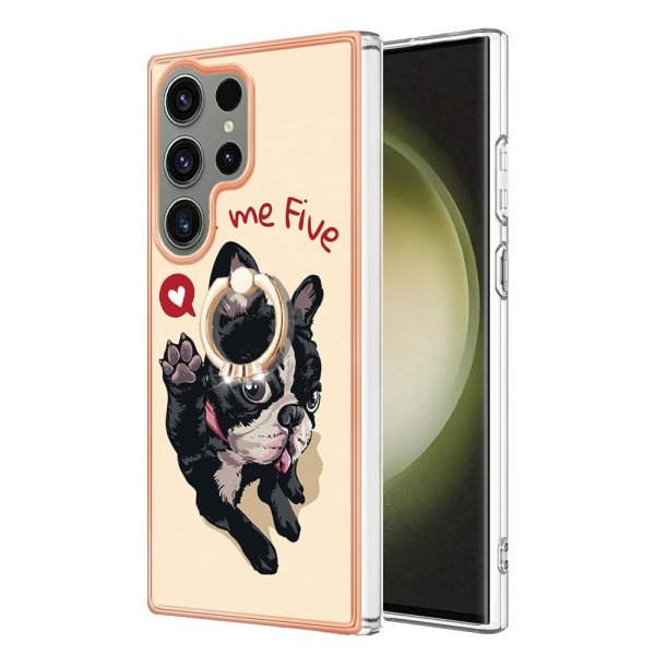 Samsung Galaxy S23 Ultra Cover med Finger Ring Motiv Give Me Five