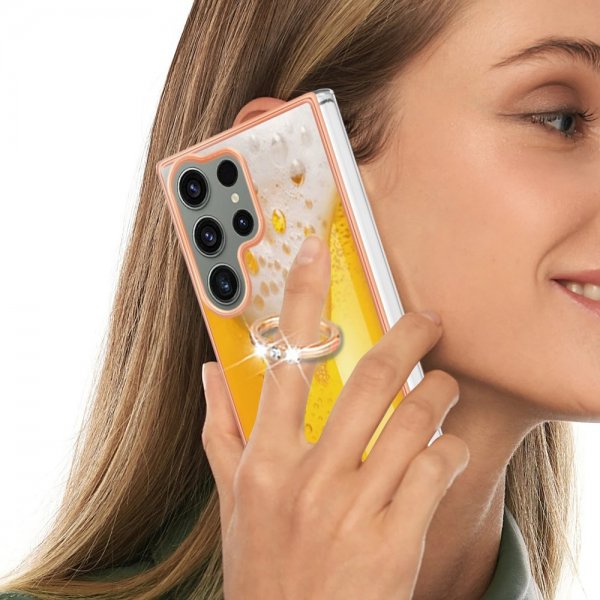 Samsung Galaxy S23 Ultra Cover med Fingerring Ølmotiv