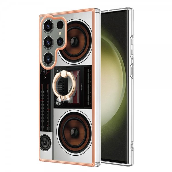 Samsung Galaxy S23 Ultra Cover med Fingerring Motiv Radio