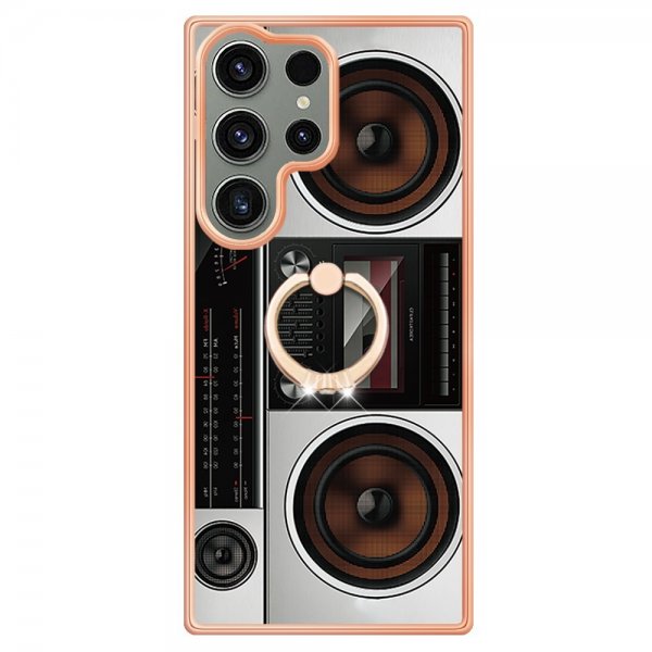 Samsung Galaxy S23 Ultra Cover med Fingerring Motiv Radio