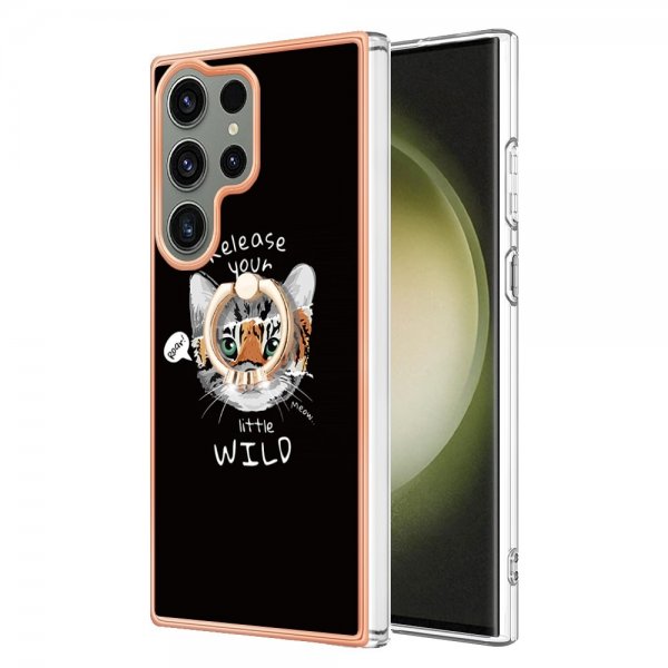 Samsung Galaxy S23 Ultra Cover med Finger Ring Motiv Release Your Little Wild