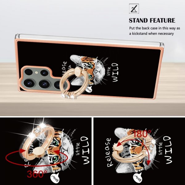Samsung Galaxy S23 Ultra Cover med Finger Ring Motiv Release Your Little Wild