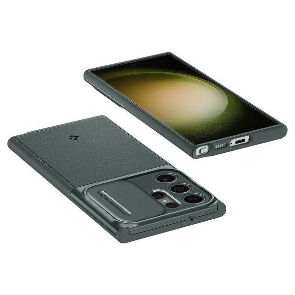 Spigen Samsung Galaxy S23 Ultra Cover Optik Armor Abyss Green